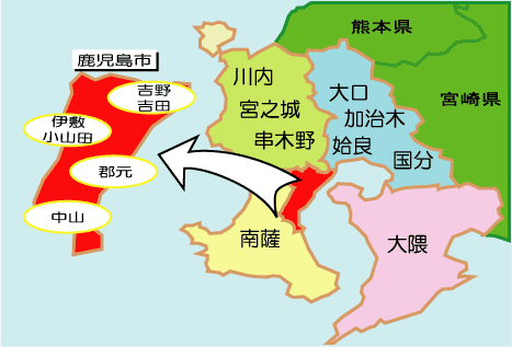 鹿児島県選択地図
